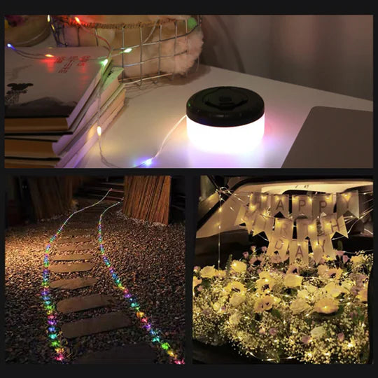 GlowTrail – Waterproof Stowable String Light for Outdoor Use