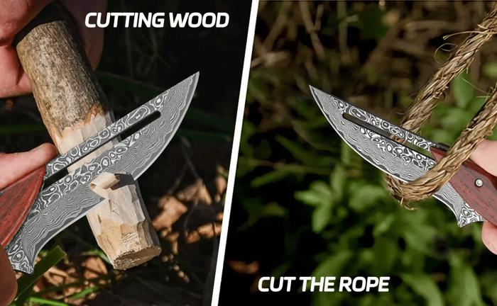 BladeCraft – Hand Forged Damascus Steel Folding Knife