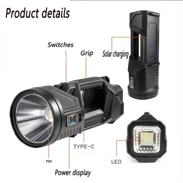AquaTorch – Bright Waterproof Searchlight for Night Missions