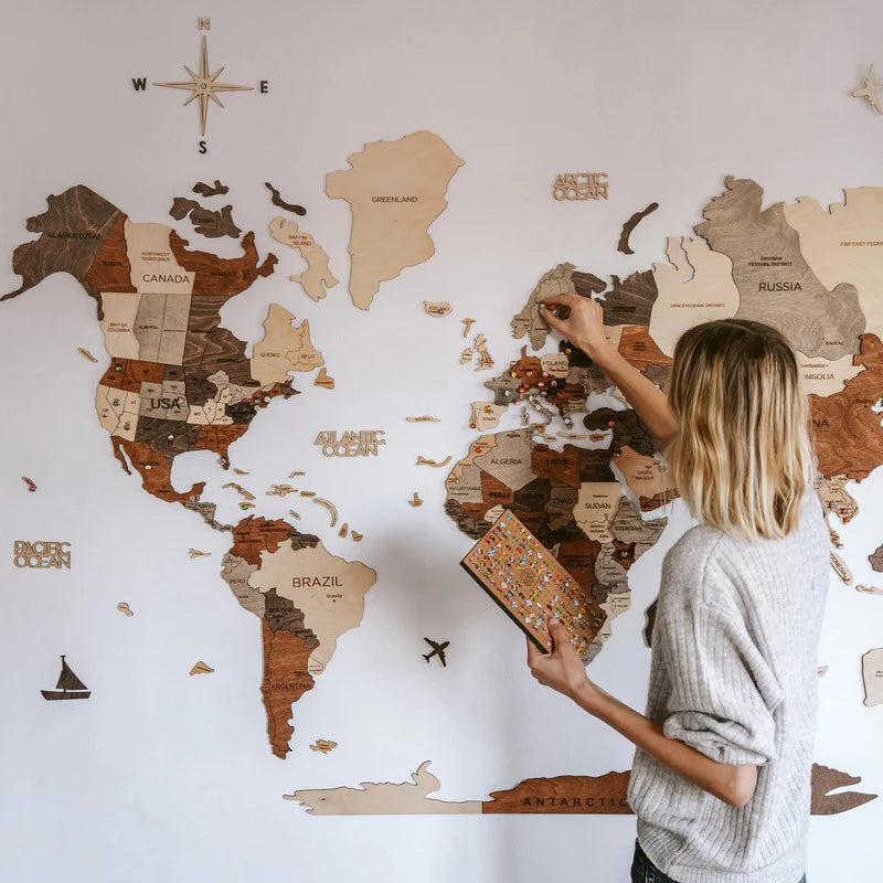 PuzzlePath  – Interactive Wooden Map Puzzle