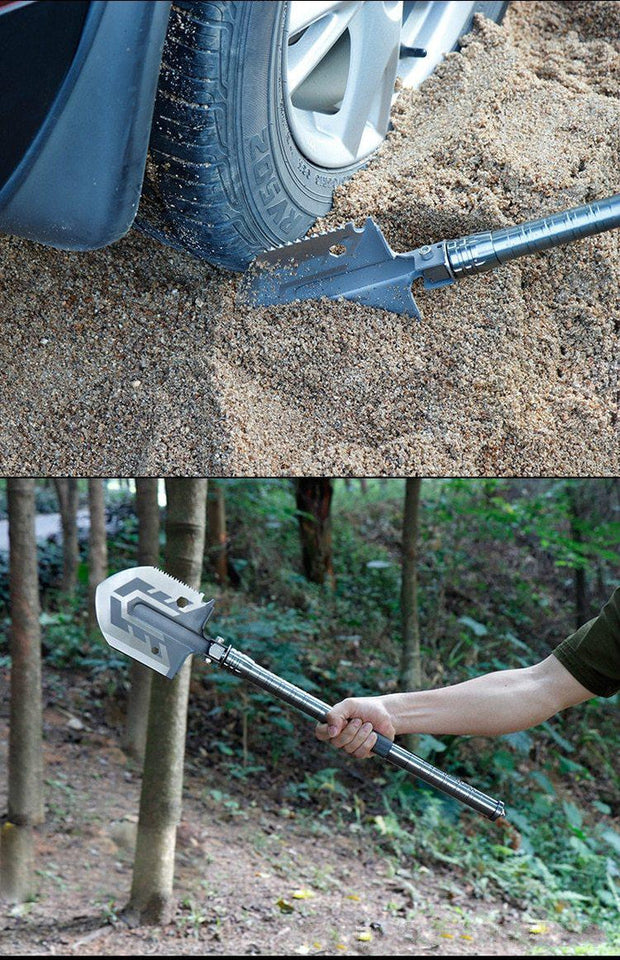 The Carbon Shovel™ | Ultimate Survival Tool 25-in-1 Folding Shovel